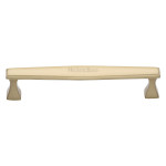 M Marcus Heritage Brass Deco Design Cabinet Handle 128mm Centre to Centre